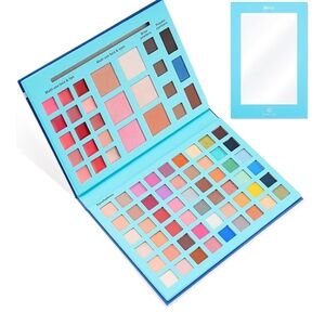 Vibrant Eyeshadow Palette with Mirror Makeup